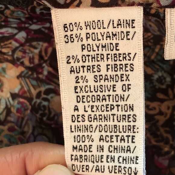 dana buchman Black Metallic Blazer Jacket Slip Pocket Size 14 - Picture 10 of 16